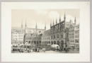 Lübeck. - Teilansicht. - "Hotel de Ville de Lubeck".