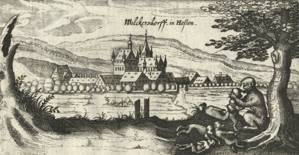 Molckersdorf . - Gesamtansicht. - Meisners Schatzkästlein. - "Molckersdorff in Heßen".