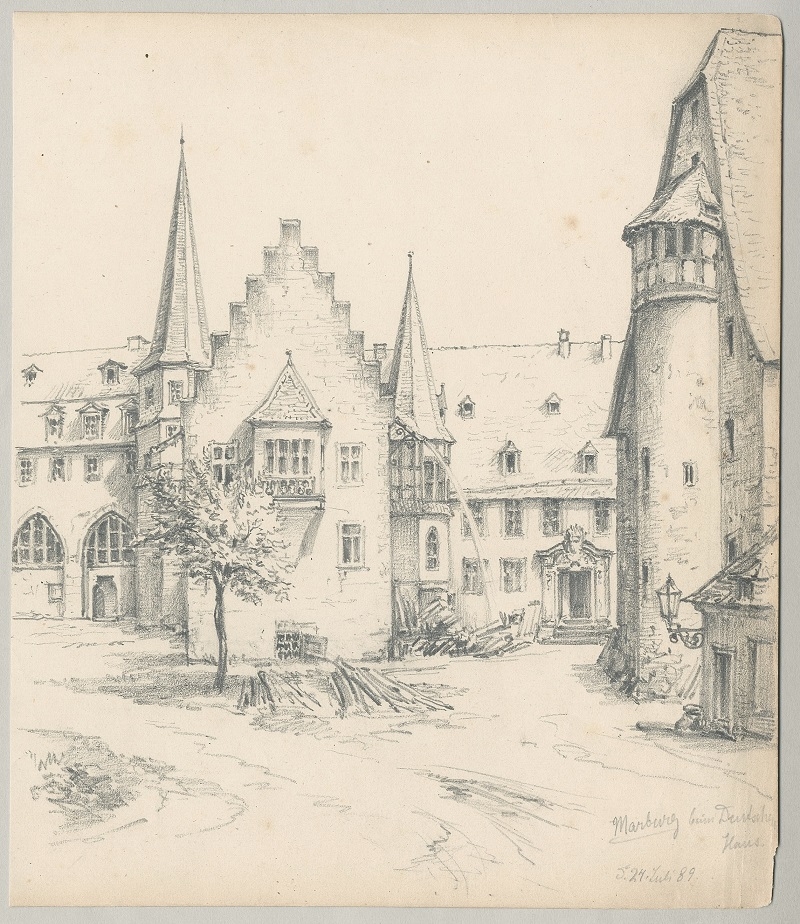 Marburg Deutschordenhaus Elisabeth Reuter Marburg Beim Deut 120 00 Kunst Antike Grafiken Gemalde Foto Bild Antiquariat