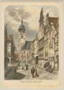 Münster. - Ansicht der Lambertikirche und Rathaus. -...