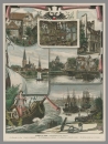 Lübeck. - Mehransichtenblatt. - "Ansichten aus...