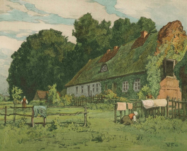 Aumühle. - Gesamtansicht. - Feldmann. - "Arbeiterwohnung an der Krim".