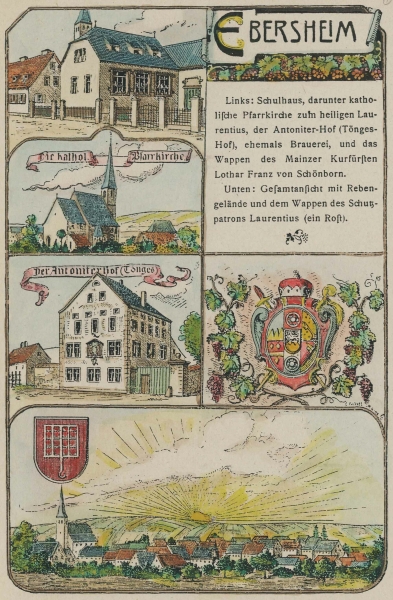 Ebersheim (Mainz). - Mehransichtenblatt. - "Ebersheim".