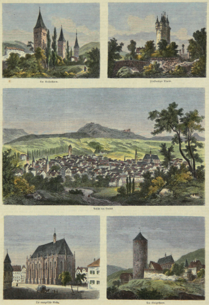 Schwäbisch Gmünd. - Mehransichtenblatt. - "Schwäbisch-Gmünd".