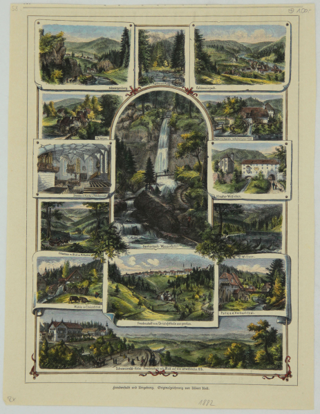 Freudenstadt. - Schwarzwald. - Mehransichtenblatt. - "Freudenstadt und Umgebung".