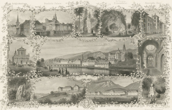 Pfelling (Bogen). - Vedute. - Johann Georg Laminit. - "Pfäling unterhalb Pogenberg an der Donau".