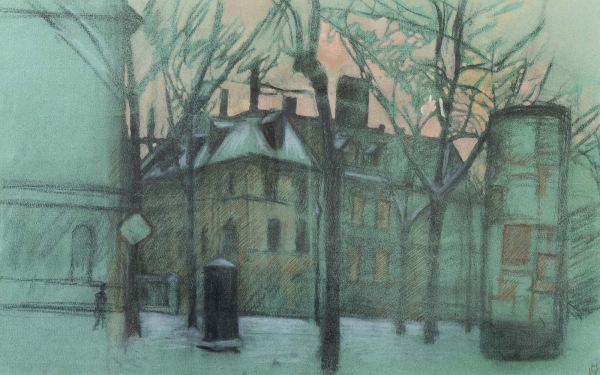 Hertzsch, Walter  -  "Straße in Leipzig"