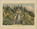 Linderhof - Schlossansicht - "Capelle sammt Cascade im königlichen Lustschloss Linderhof.".