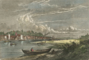 Lauenburg (Elbe). - Panoramaansicht. - "Schleswig-holsteinische Städtebilder: Lauenburg, Hauptstadt des gleichnamigen Herzogthums".