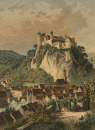 Burg Harburg. - Gesamtansicht - "Die Harburg bei Nördlingen.".