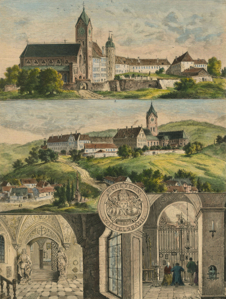 Scheyern. - Mehransicht. - "Kloster Scheyern in Oberbayern.".