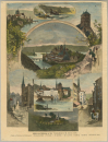 Wasserburg am Inn. - Mehransicht. - "Ansichten von Wasserburg am Inn.".