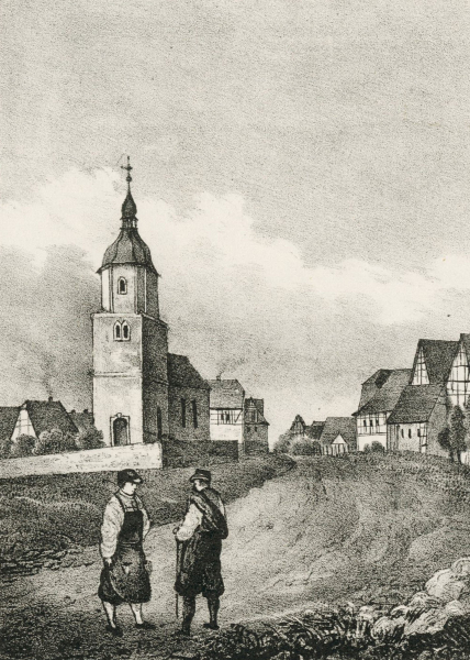 Beerwalde. - Ansicht mit Kirche. - Sachsens Kirchen-Galerie. - "Beerwalde".