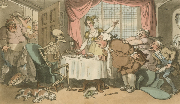 "The English Dance of Death". - Combe & Rowlandson. - "The Glutton".