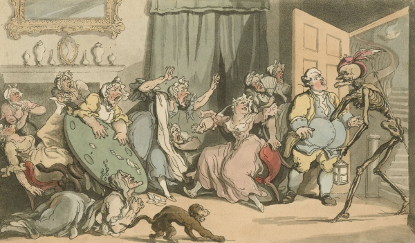 "The English Dance of Death". - Combe & Rowlandson. - "The Maiden Ladies".