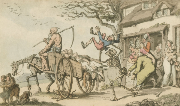 "The English Dance of Death". - Combe & Rowlandson. - "The Time and Death".