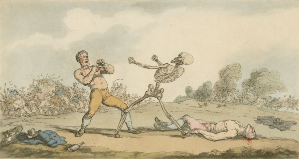 "The English Dance of Death". - Combe & Rowlandson. - "The Death Blow".
