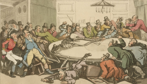"The English Dance of Death". - Combe & Rowlandson. - "The Gaming Table".