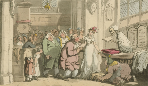 "The English Dance of Death". - Combe & Rowlandson. - "The Wedding".