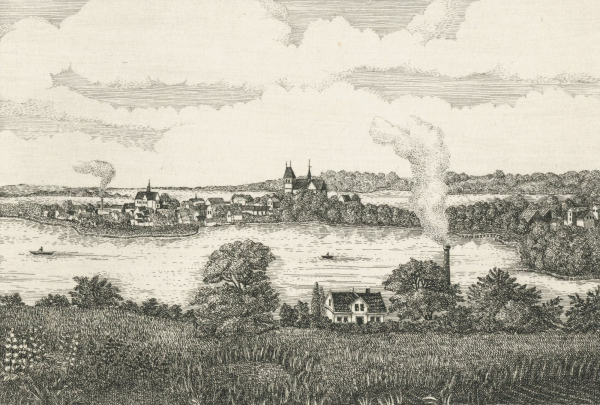 Ratzeburg. - Panoramaansicht. - "Ratzeburg um 1895".