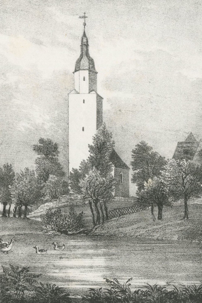 Baldenhain (Großenstein). - Kirchenansicht. - Sachsens Kirchen-Galerie. - "Baldenhain".