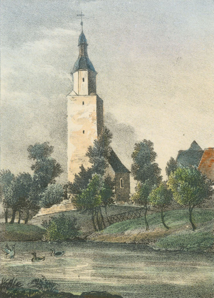 Baldenhain (Großenstein). - Kirchenansicht. - Sachsens Kirchen-Galerie. - "Baldenhain".