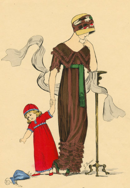 Mode & Kostüm. - Jeanne Lanvin. - "Mère et fille. Mutter und Tochter".