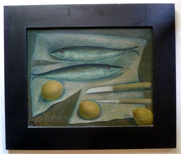 Müller, Gerhard Kurt  -  "Stilleben mit Fischen"