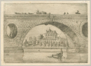 Weimar. - Teilansicht. - Wilhelm Richter. - "Ilm-Brücke".