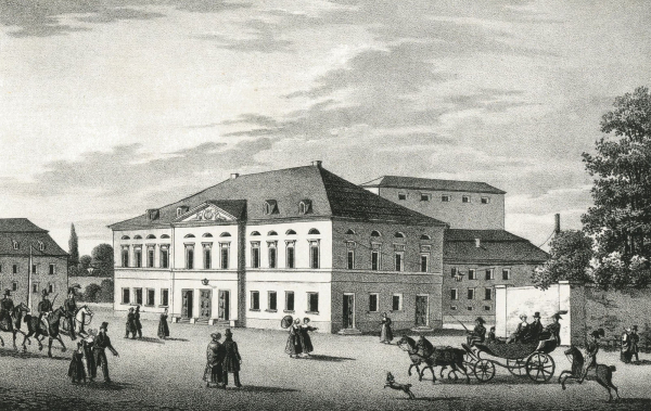 Weimar. - Gesamtansicht. - "Das Hoftheater zu Weimar".