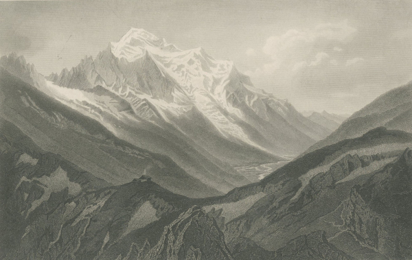 Mont Blanc. - "Der Montblanc und Col de Balme".