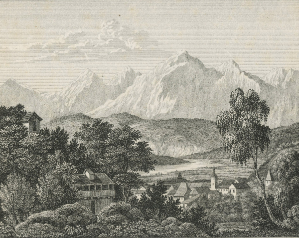 Mont Blanc. - "1076. Der Montblanc von Sallenche aus".