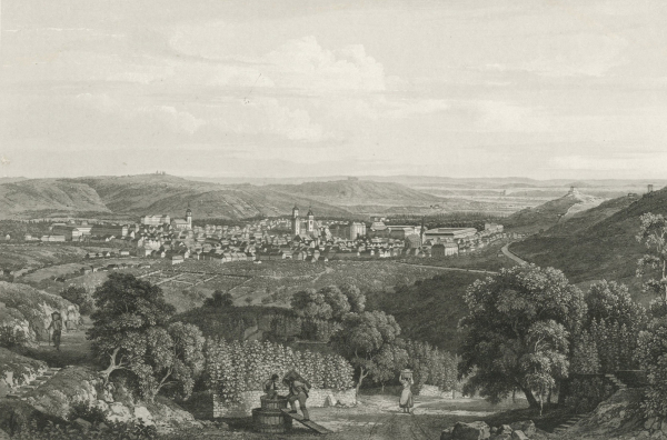 Stuttgart. - Panoramaansicht. - "Ansicht von Stuttgart".