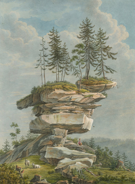 Bad Rippoldsau-Schapbach. - Naturdenkmal. - "Der Kafselstein auf dem Kniebis bey Rippoltsau".