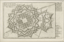 Neuf-Brisach. - Karte. - "Die Nach dem Ryswickischen Frieden von denen Frantzosen gantz neu Erbaute festung Neu-Brisach.".