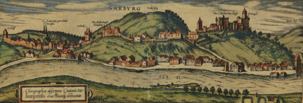 Saarburg. - Braun / Hogenberg. - "Sarburg".