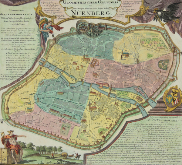 Nürnberg. - "Geometrischer Grundris der des Heiligen Römischen Reichs Freyen Stadt Nürnberg".