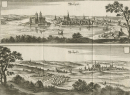 Wolgast. - Panoramaansicht. - Merian.- "Wollgast".