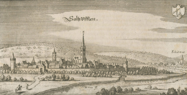 Bad Salzuflen. - Stadtpanorama. - Merian. - "Salzufflen".