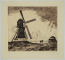 Kaul, August. - "Landschaft mit Windmühle".