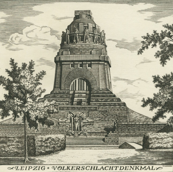 Leipzig. - Ortsansicht. - "Völkerschlachtdenkmal".