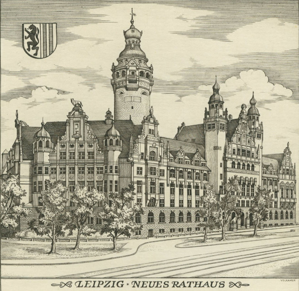 Leipzig. - Ortsansicht. - "Neues Rathaus".