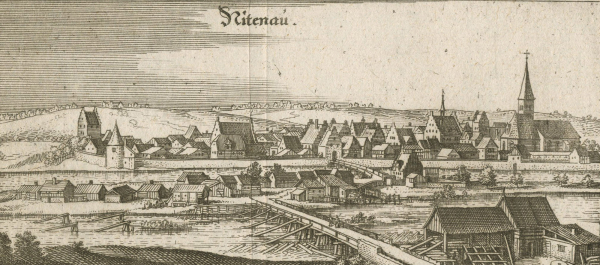 Ritenau. - Gesamtansicht. - Merian. - "Ritenau".