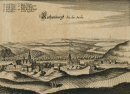 Rothenburg (Saale). - Gesamtansicht. - Merian. -...