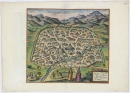 Syrien. - Damaskus. - Gesamtansicht. - Braun & Hogenberg. - "Damascus, Urbs Nobilissima ad Libanum Montem, Totius Syriae Metropolis"