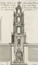 Berlin. - Teilansicht. - "Zweyter Dessein des Neuen Müntz Thurms in Berlin; welcher breiter in der Anlage gemachet ward [...]".