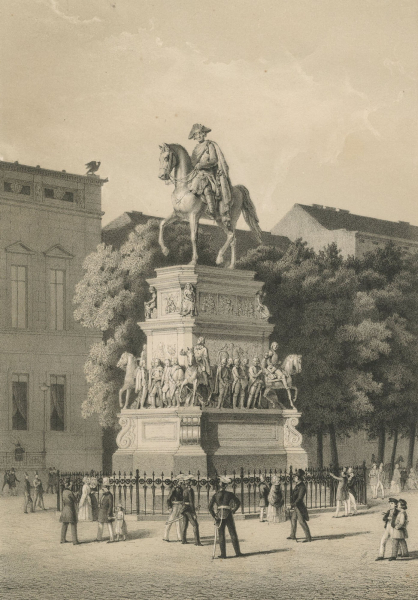 Berlin. - Gesamtansicht. - "Denkmal König Friedrichs des Großen in Berlin".