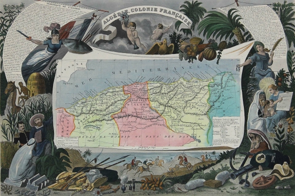 Levasseur, Victor. - Landkarte. - "Algerie, Colonie Francaise".