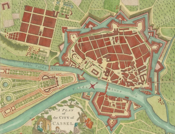 Kassel. - Stadtplan. - "A Plan of the City of Cassel".