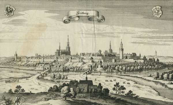 Friedberg. - Gesamtansicht. - Merian. - "Fridberg".